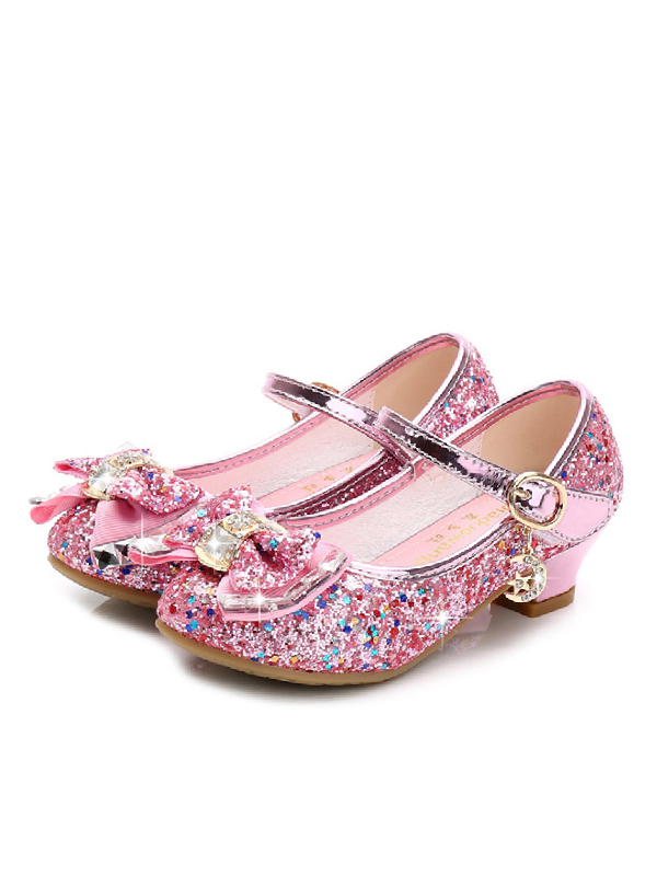 Roze Glitter hakken schoenen