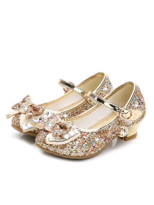 Gouden Glitter schoenen met hak